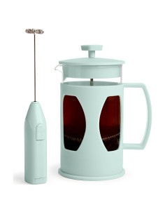 Conjunto de Prensa Francesa y Espumador Tasty Aqua 2 Piezas
