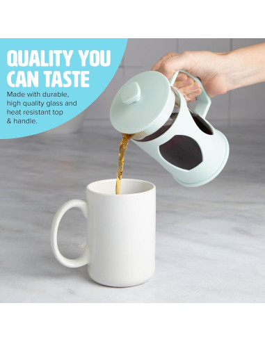 Conjunto de Prensa Francesa y Espumador Tasty Aqua 2 Piezas