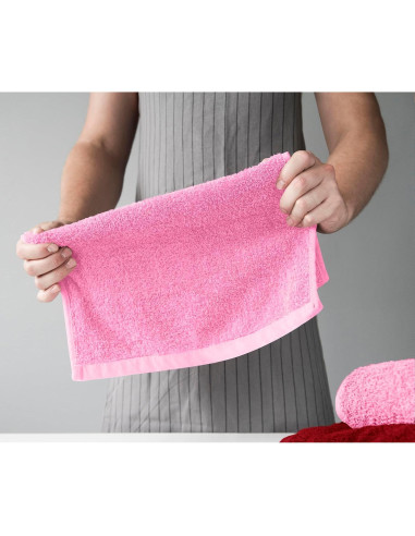 Juego de 12 Paños de Lavado 100% Algodón T & L - Rojo, Blanco y Rosa