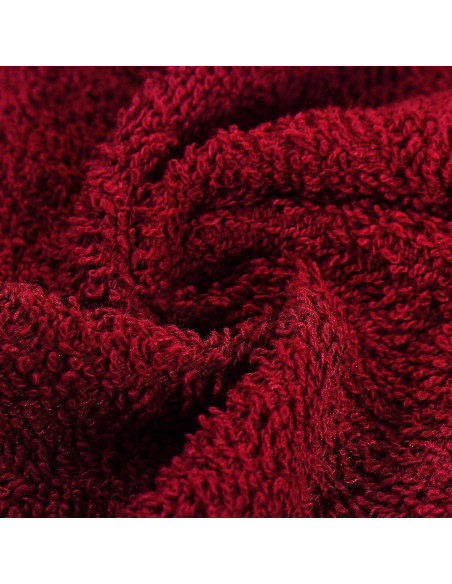 Juego de 12 Paños de Lavado 100% Algodón T & L - Rojo, Blanco y Rosa