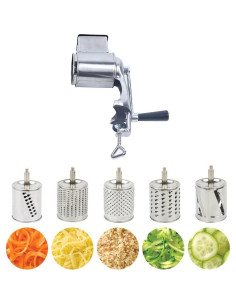 Rallador de Queso Manual LOYALHEARTDY con 5 Cuchillas de Acero Inoxidable 2