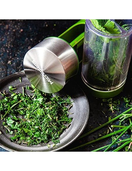 Molino de Hierbas Microplane 2 en 1 Acero Inoxidable 170g