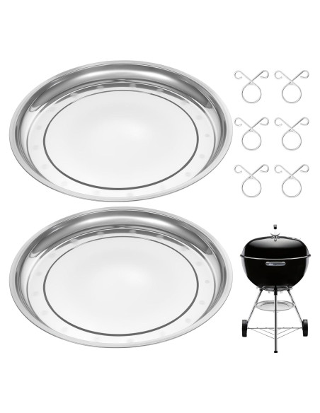 Bandeja para Cenizas de Acero Inoxidable HFYZZ 34.5 cm - 2 Pcs