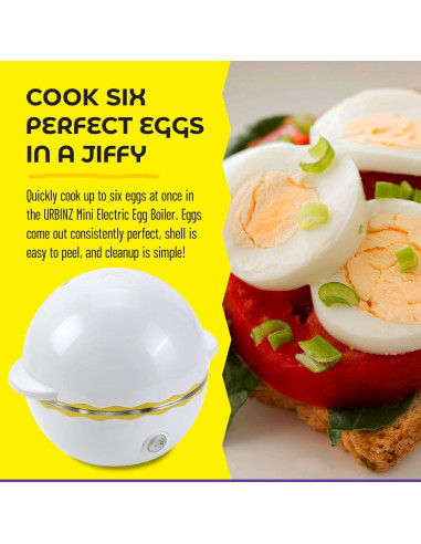 Hervidor de Huevos Eléctrico URBINZ - Cocina 6 Huevos Perfectos