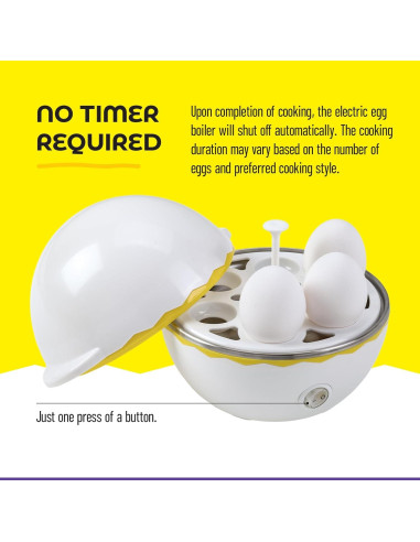 Hervidor de Huevos Eléctrico URBINZ - Cocina 6 Huevos Perfectos