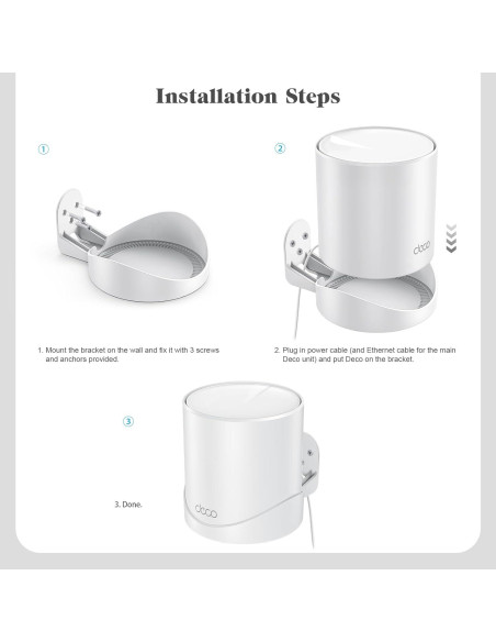 Soporte de Montaje en Pared TP-Link Deco X55/X20/X60 - Paquete de 3