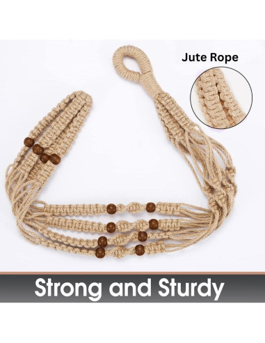 Colgador de Macramé Extra Grande Eco Joy 109 cm para Maceta 30 cm
