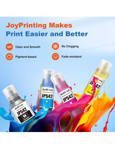 Botellas de Tinta Amarilla Pigmento JoyPrinting 542 (2x70ml)