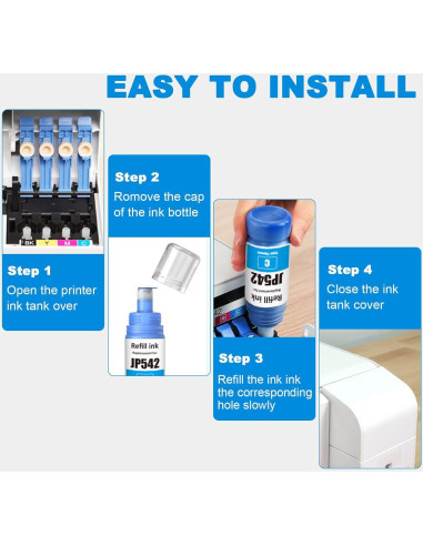 Botellas de Tinta Amarilla Pigmento JoyPrinting 542 (2x70ml)