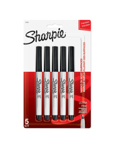 Marcadores Permanentes Sharpie Ultra Fino Negro - Paquete de 5