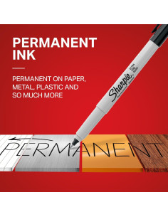 Marcadores Permanentes Sharpie Ultra Fino Negro - Paquete de 5 2