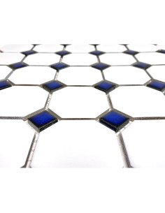 Mosaico Porcelana Tenedos Octagonal Mate Blanco 0.46 m 2