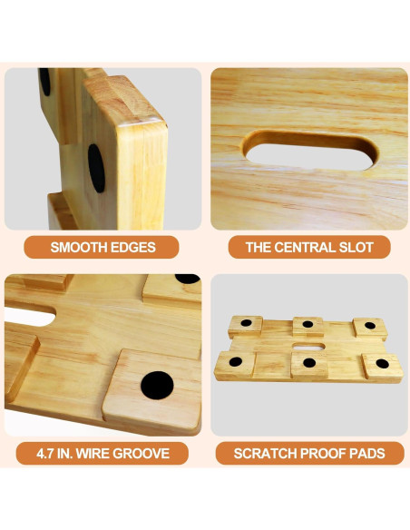 Tabla de Fitness de Madera OARSE Antideslizante 59.69x30.48cm