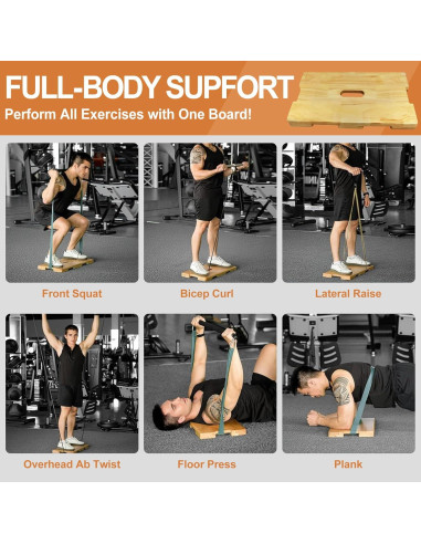 Tabla de Fitness de Madera OARSE Antideslizante 59.69x30.48cm