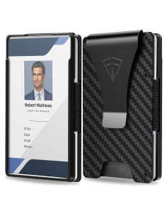 Billetera delgada FirstVIP con bloqueo RFID y soporte ID