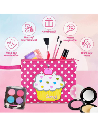 Conjunto de Maquillaje Falso Beverly Hills para Niñas 3+