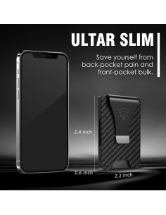 Billetera delgada FirstVIP con bloqueo RFID y soporte ID 2