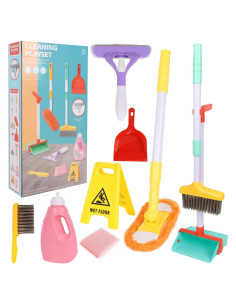 Juego de Limpieza para Niños Greyghost 14PCS con Mop y Escoba