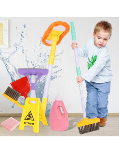 Juego de Limpieza para Niños Greyghost 14PCS con Mop y Escoba 2