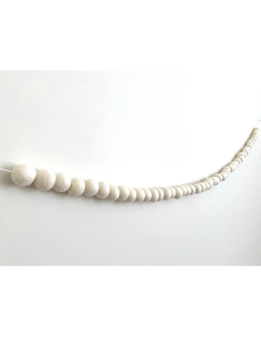 Guirnalda de Pompones de Fieltro Blanco 50 Piezas - Wildflower