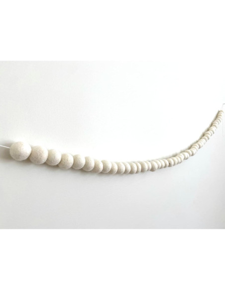 Guirnalda de Pompones de Fieltro Blanco 50 Piezas - Wildflower