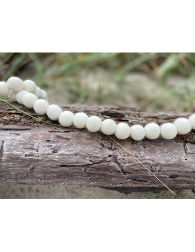 Guirnalda de Pompones de Fieltro Blanco 50 Piezas - Wildflower