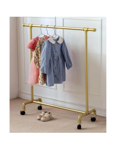 Perchero Infantil Dorado Homeyeeng con Ruedas y Almacenamiento 2