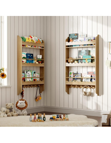 Estantería para Niños Treocho 3 Niveles Natural 100 cm