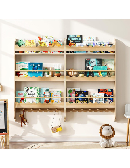 Estantería para Niños Treocho 3 Niveles Natural 100 cm