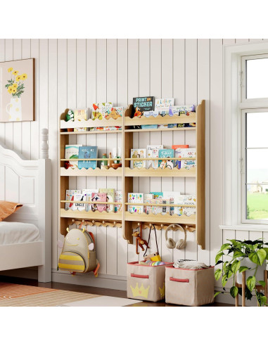 Estantería para Niños Treocho 3 Niveles Natural 100 cm