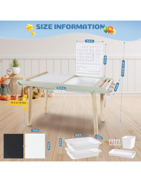 Mesa Sensorial Ajustable AmazingJoy para Niños 1-3 Años