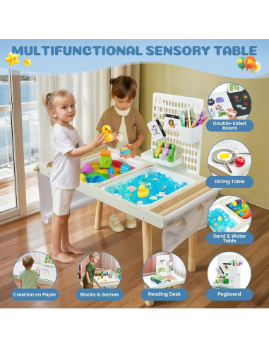 Mesa Sensorial Ajustable AmazingJoy para Niños 1-3 Años