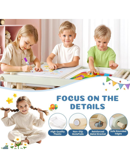 Mesa Sensorial Ajustable AmazingJoy para Niños 1-3 Años