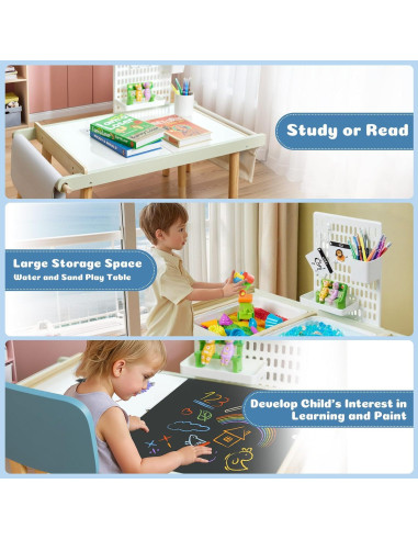 Mesa Sensorial Ajustable AmazingJoy para Niños 1-3 Años