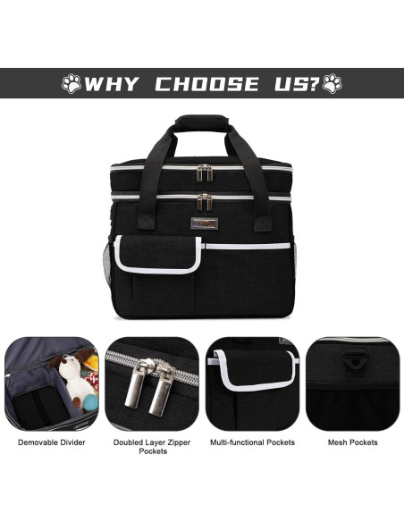 Bolsa de Viaje para Mascotas BAGLHER Doble Capa 35.6x20.3x34.3cm