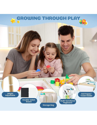 Mesa Sensorial Ajustable AmazingJoy para Niños 1-3 Años