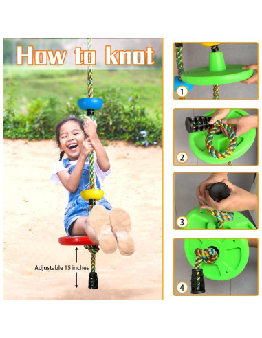 Columpio de disco Fentin para niños 30.48 cm Cian