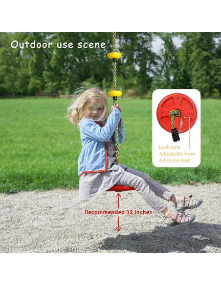 Columpio de disco Fentin para niños 30.48 cm Cian