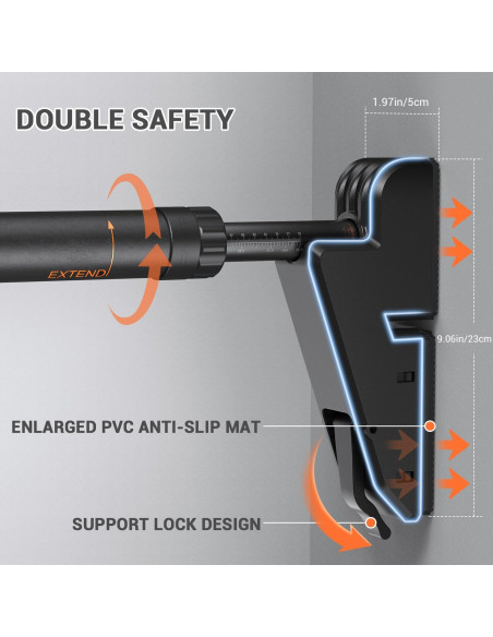 Barra de Dominadas Sportneer Ajustable para Puerta 250 kg