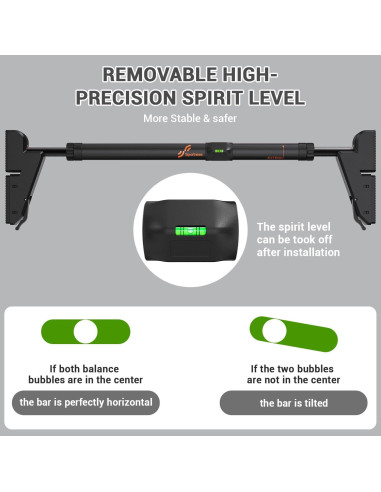 Barra de Dominadas Sportneer Ajustable para Puerta 250 kg