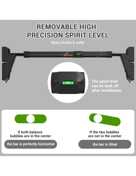 Barra de Dominadas Sportneer Ajustable para Puerta 250 kg