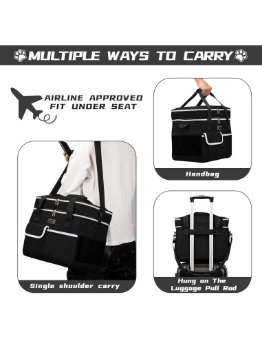 Bolsa de Viaje para Mascotas BAGLHER Doble Capa 35.6x20.3x34.3cm