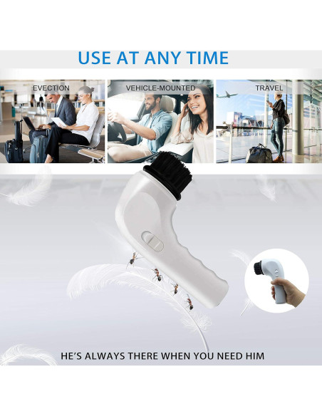 Kit Pulidor de Zapatos Eléctrico Sansent Panther - Portátil USB