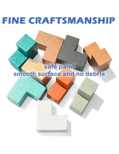 Rompecabezas de Cubo de Madera COHHFWPD Mini en Estuche de Lata 2