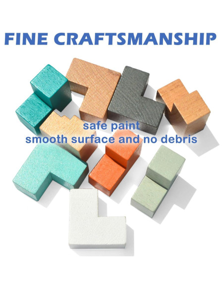 Rompecabezas de Cubo de Madera COHHFWPD Mini en Estuche de Lata