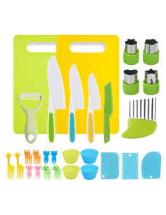 Juego de Cuchillos para Niños ONEINHE 29 Piezas Seguro y Educativo