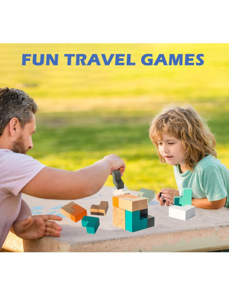 Rompecabezas de Cubo de Madera COHHFWPD Mini en Estuche de Lata