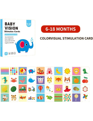 Tarjetas de Estimulación Visual para Bebés Evolve Heritage 6-18 Meses