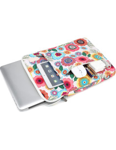 Funda protectora 360 SANFAN para laptop 12.5-13.3" Flores 2