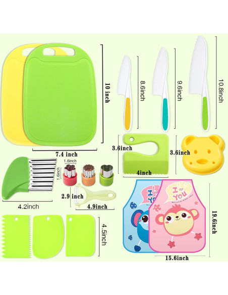 Set de Cuchillos Montessori para Niños 17 Piezas MEGIESTO